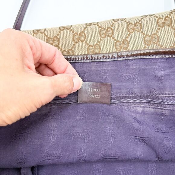 Gucci GG Jolie Monogram Brown Canvas Tote Shoulder Bag - Picture 7 of 15